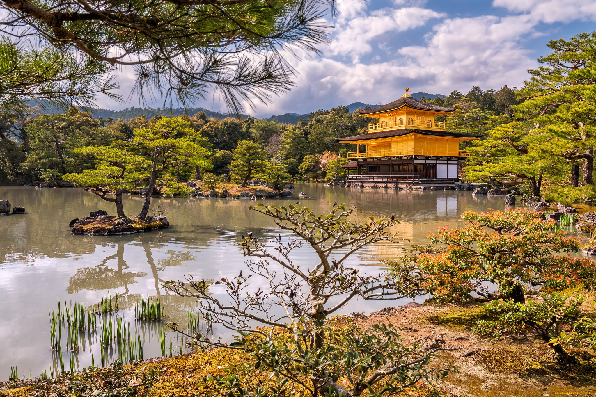 golden pavilion,  kinkaku-ji,  kyoto, ,  , , 